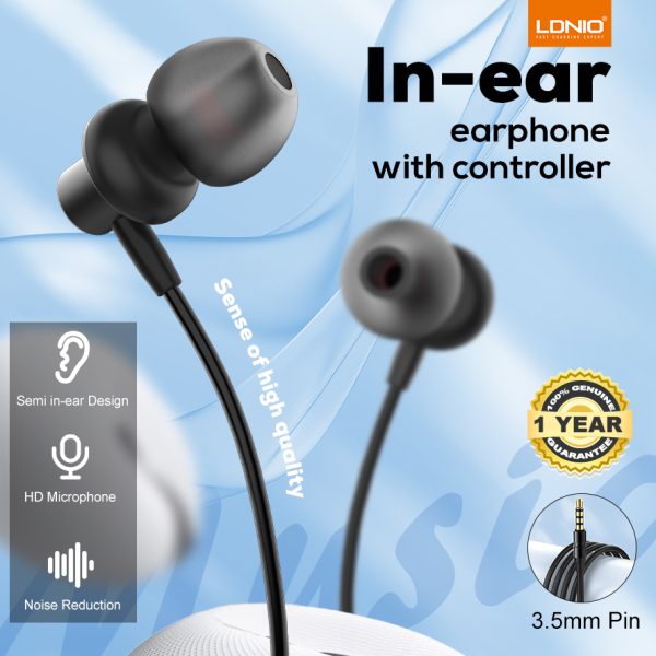 LDNIO HP06 WIRED IN-EAR EARPHONE WITH CONTROLLER