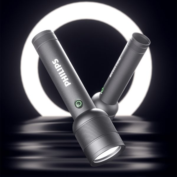 PHILIPS Aluminium Alloy Long Range LED Rechargeable Flashlight – 1500Lumens, 400m Beam Range – SFL6166R