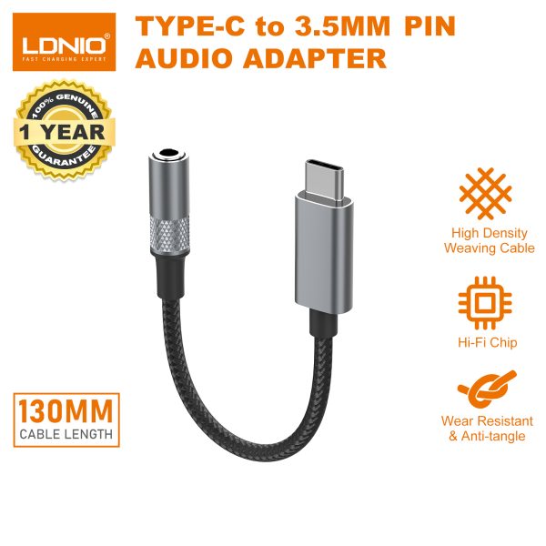 LDNIO LS-Y80C Type-C to 3.5mm Audio Adapter Cable