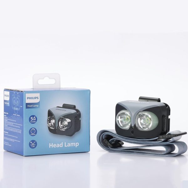 PHILIPS Multi-Functional LED Rechargeable Headlight – 450Lumens, 100m Beam Range, 1000mAh SFL3342RH