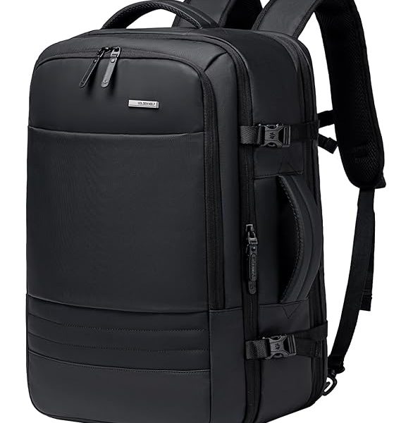 GOLDEN WOLF Travel Backpack for Men 44L Heavy Duty Laptop Backpack Expandable Convertible Large Capacity Luggage Backpack Water-resistant for Business Airplane Travel