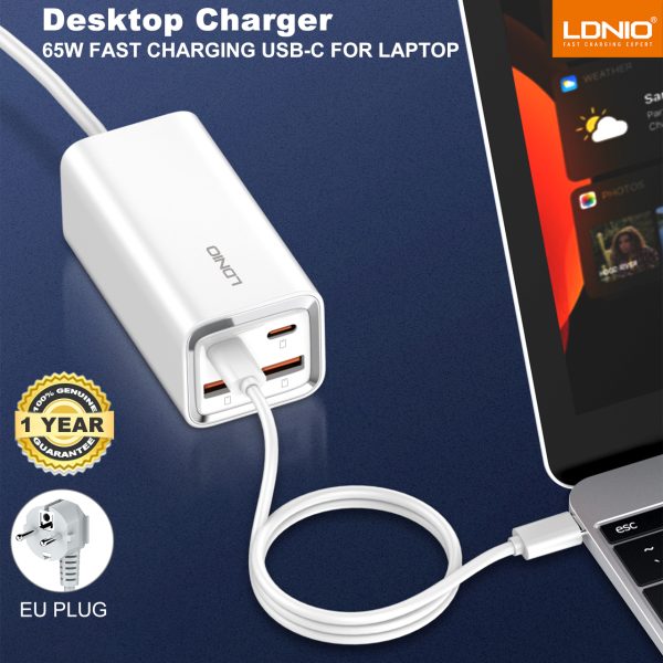 𝐋𝐃𝐍𝐈𝐎 𝟔𝟓𝐖 𝐅𝐚𝐬𝐭 𝐂𝐡𝐚𝐫𝐠𝐢𝐧𝐠 𝐄𝐱𝐭𝐞𝐧𝐬𝐢𝐨𝐧 𝐒𝐨𝐜𝐤𝐞𝐭 𝐰𝐢𝐭𝐡 𝐃𝐮𝐚𝐥 𝐓𝐲𝐩𝐞-𝐂 & 𝐃𝐮𝐚𝐥 𝐔𝐒𝐁 𝐏𝐨𝐫𝐭𝐬 (𝐄𝐔 𝐏𝐥𝐮𝐠)