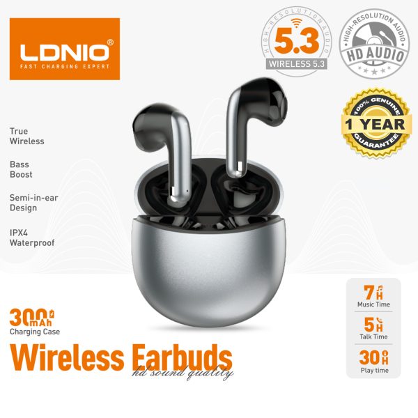 LDNIO T10 Wireless Stereo BT Semi-Fit Headphones