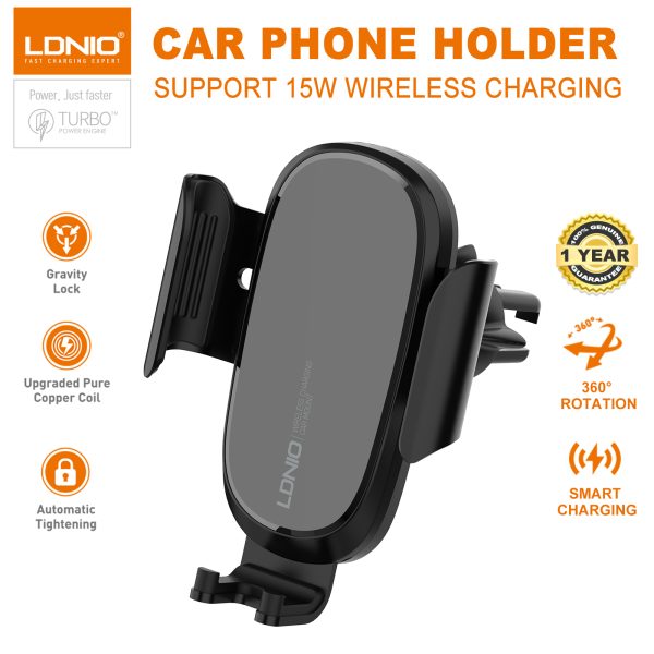 𝐋𝐃𝐍𝐈𝐎 𝟑𝟔𝟎°𝐑𝐨𝐭𝐚𝐭𝐢𝐧𝐠 𝐂𝐚𝐫 𝐏𝐡𝐨𝐧𝐞 𝐇𝐨𝐥𝐝𝐞𝐫 𝐰𝐢𝐭𝐡 𝐖𝐢𝐫𝐞𝐥𝐞𝐬𝐬 𝐂𝐡𝐚𝐫𝐠𝐢𝐧𝐠