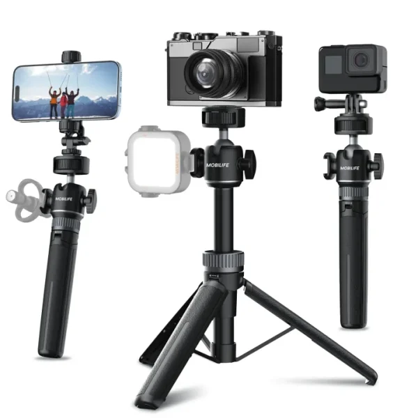 Mobilife 360° Rotating Aluminum Tripod Stand for Camera Phone Vlogging