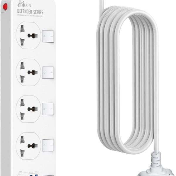 Hoteon SC4408C Extension Board UK Plug (White)