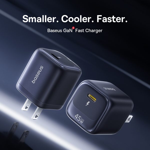 Baseus 45W GaN6 USB-C Fast Charger – PD 3.0 PPS Super Fast Wall Charger