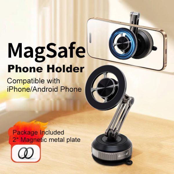 Mobilife Foldable Magnetic Car Phone Holder, 360° Rotatable Strong Adhesive Phone Stand